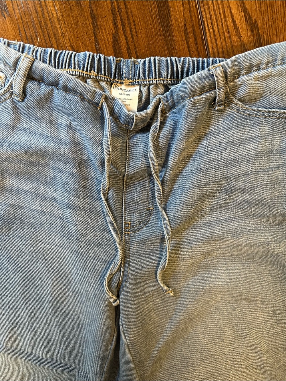 No Boundaries Light Blue Drawstring Denim Pants